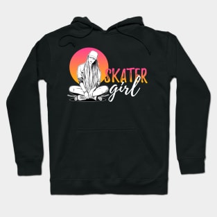 Vintage Skateboarding Stakeboar Girl Hoodie